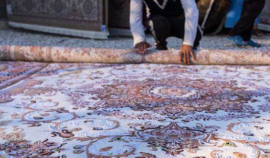 روش اصولی لول کردن قالی در قالیشویی شهرک راه آهن
